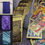 Thumbnail: Handmade tarot pouch and Golden foil  Rider-Waite tarot deck of 78 cards