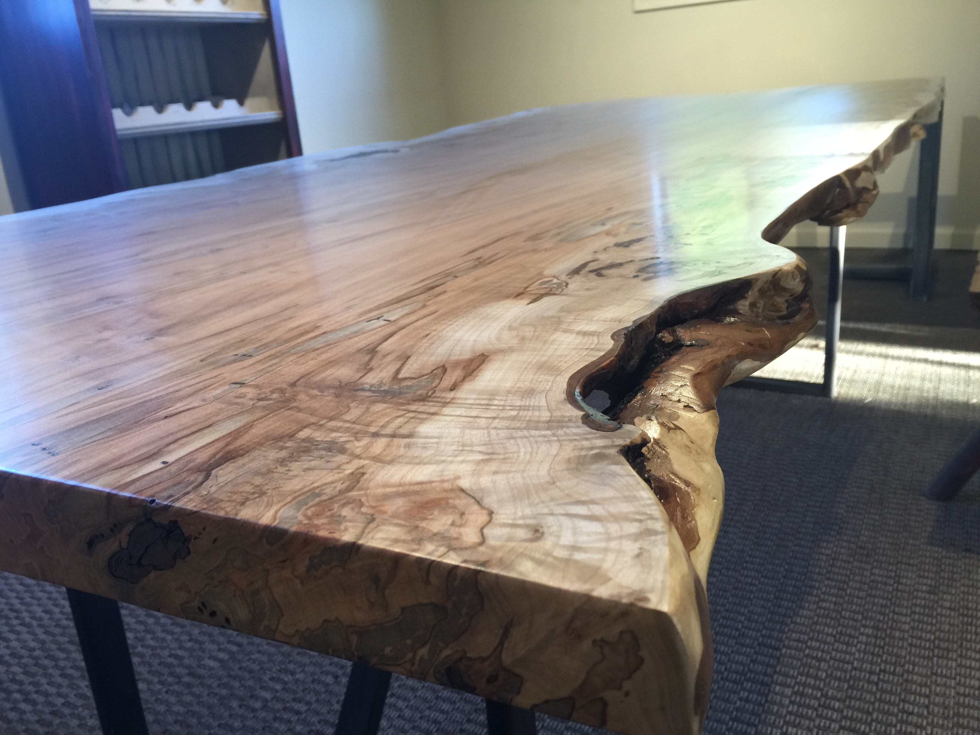Live Edge Ambrosia Maple detail