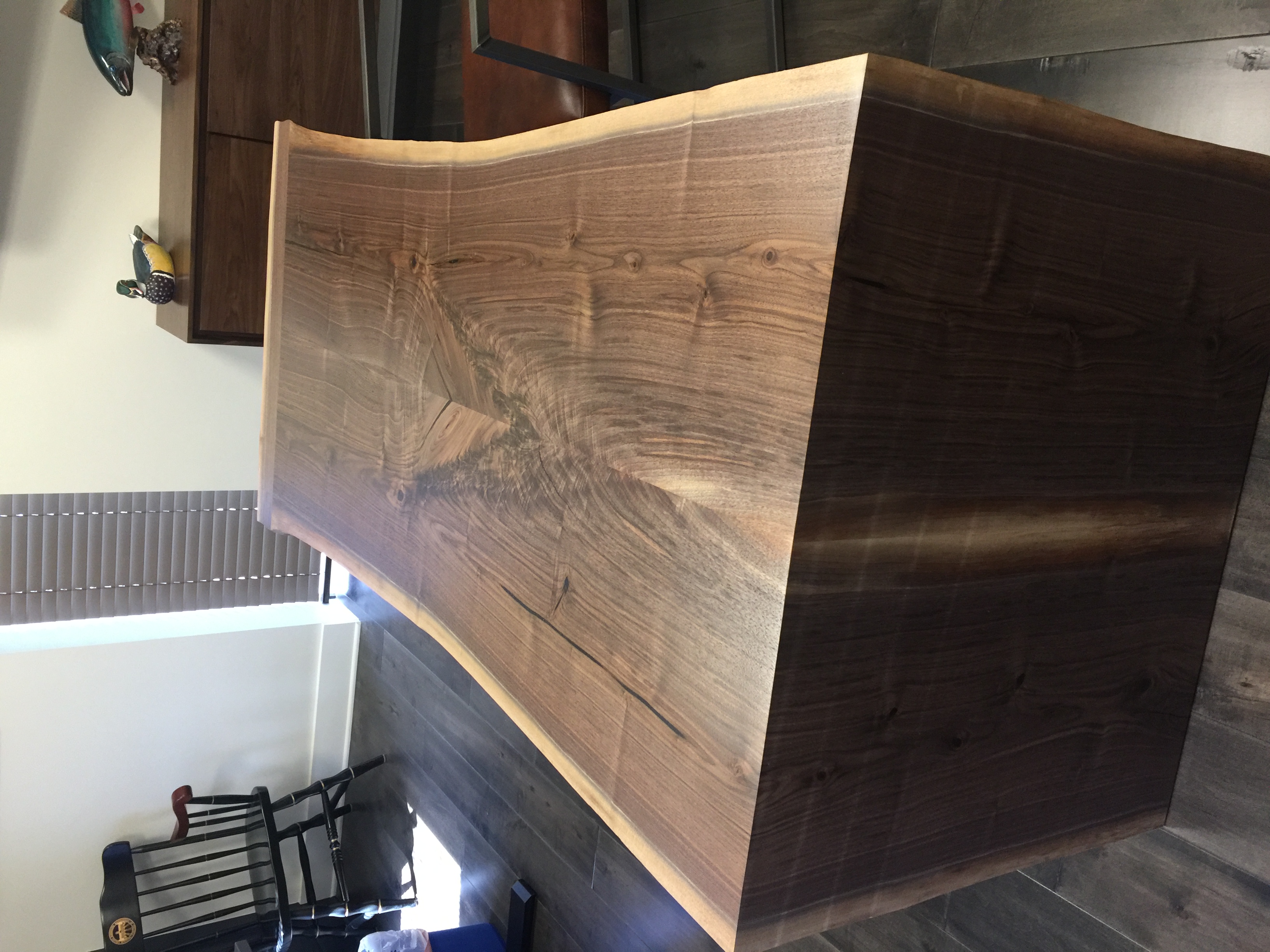 Live Edge Walnut Waterfall Desk