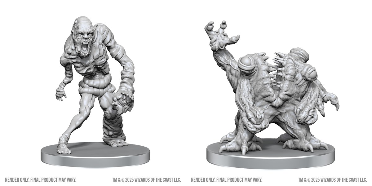 DND UNPAINTED MINIS RUTTERKIN & MAW DEMON