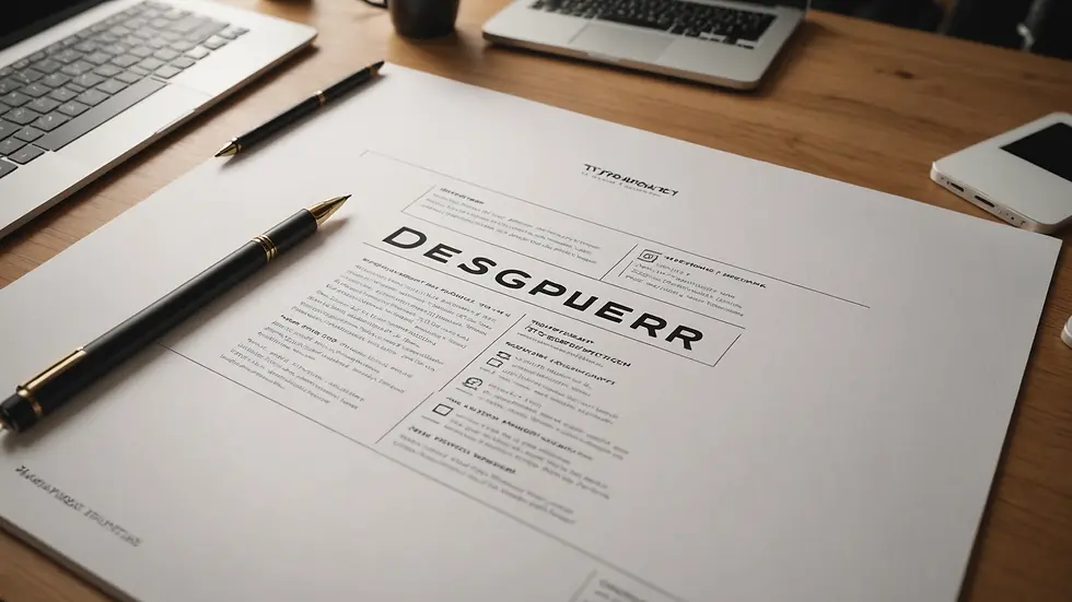 Eye-level view of a designer's layout with a focus on typographic hierarchy