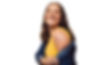 Portrait of a female smiling after getting a vaccine. Woman holding down her shirt sleeve