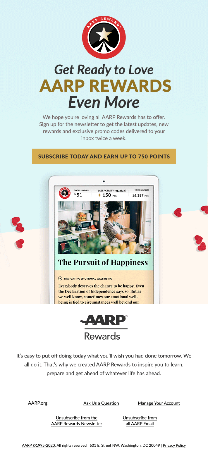 AARP Rewards Acquisition Email