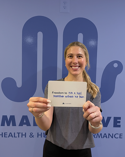 Runner working with a physical therapist at Made2Move Downtown Charleston