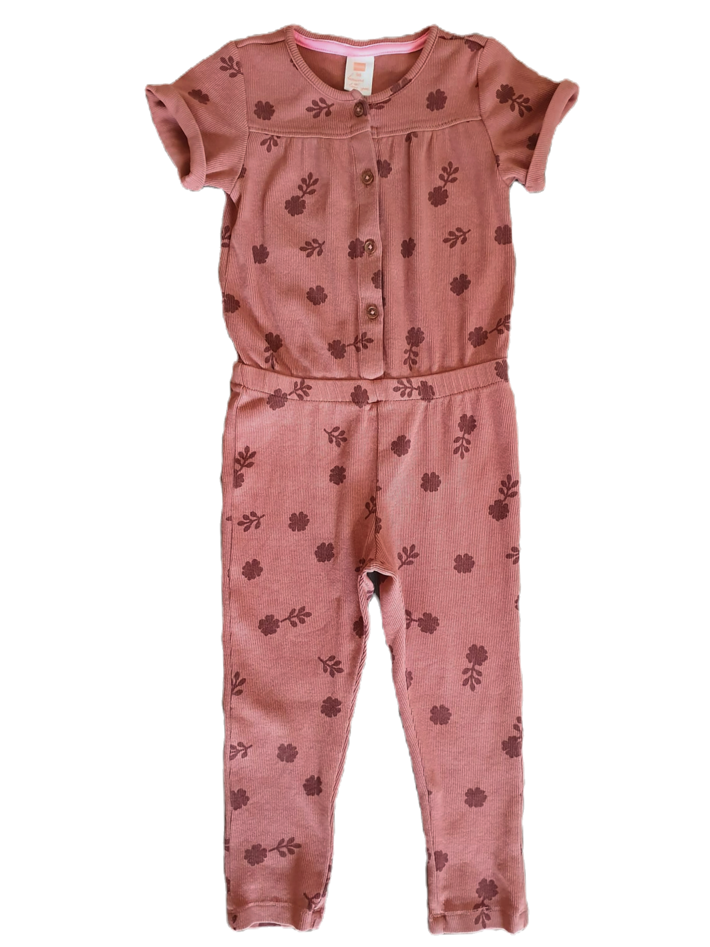Oud Roze Rib Jumpsuit | Hema | Maat 98