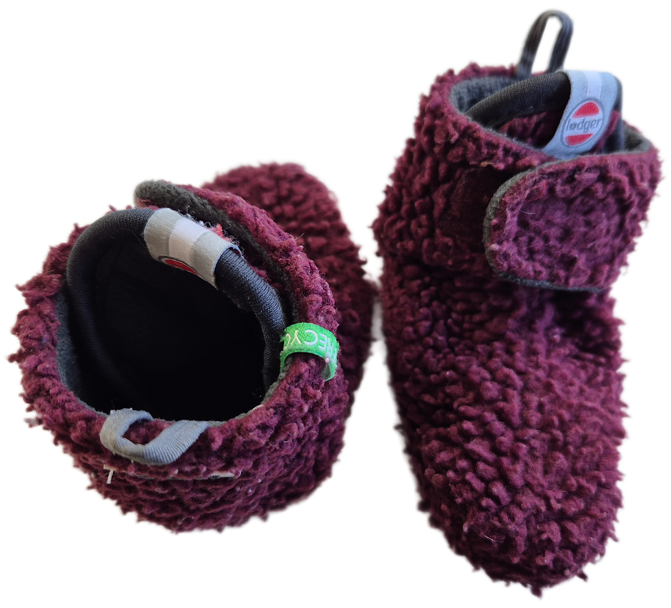 Thumbnail: Bordeaurode Winter Slofjes | Lodger | Maat newborn