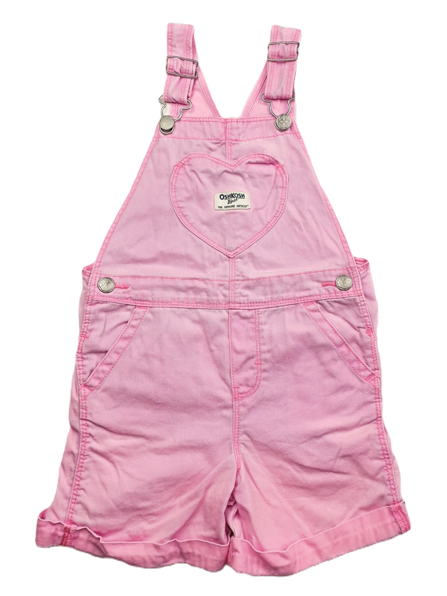 FluorRoze Korte Tuinbroek/Salopette | Oshkosh | Labelmaat 4 jaar (98/104)