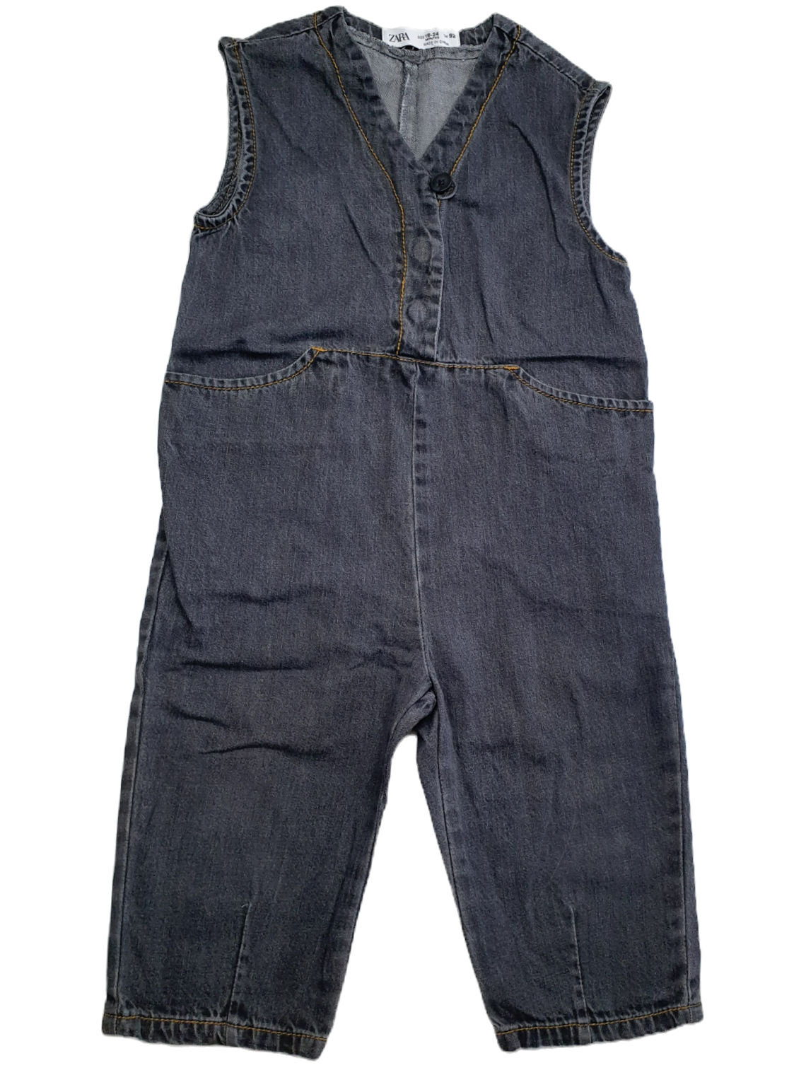 Donkergrijs Jeans Pakje/Jumpsuit | Zara | Labelmaat 92