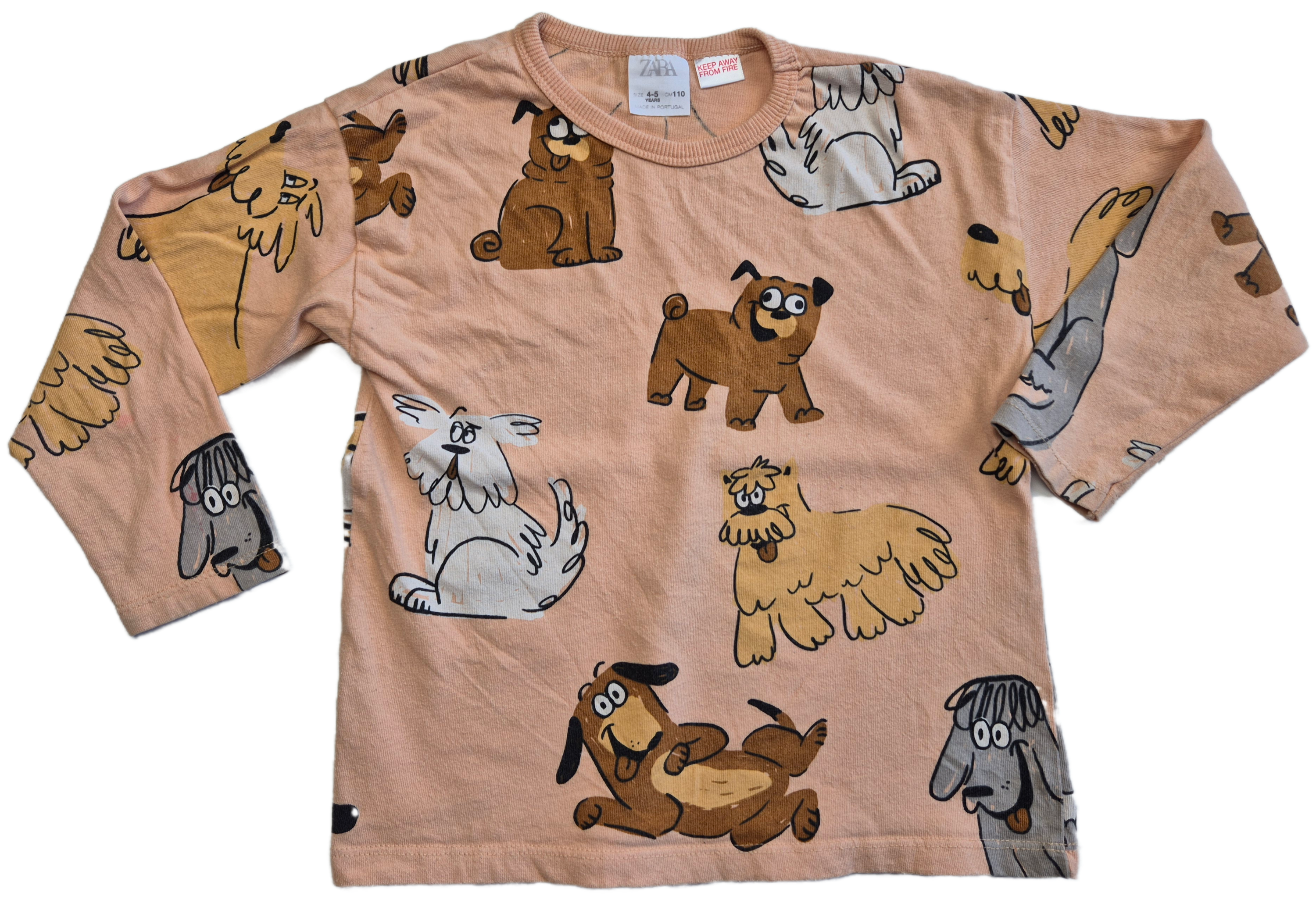 OranjeRoze Longsleeve 'hond' | Zara | Labelmaat 110