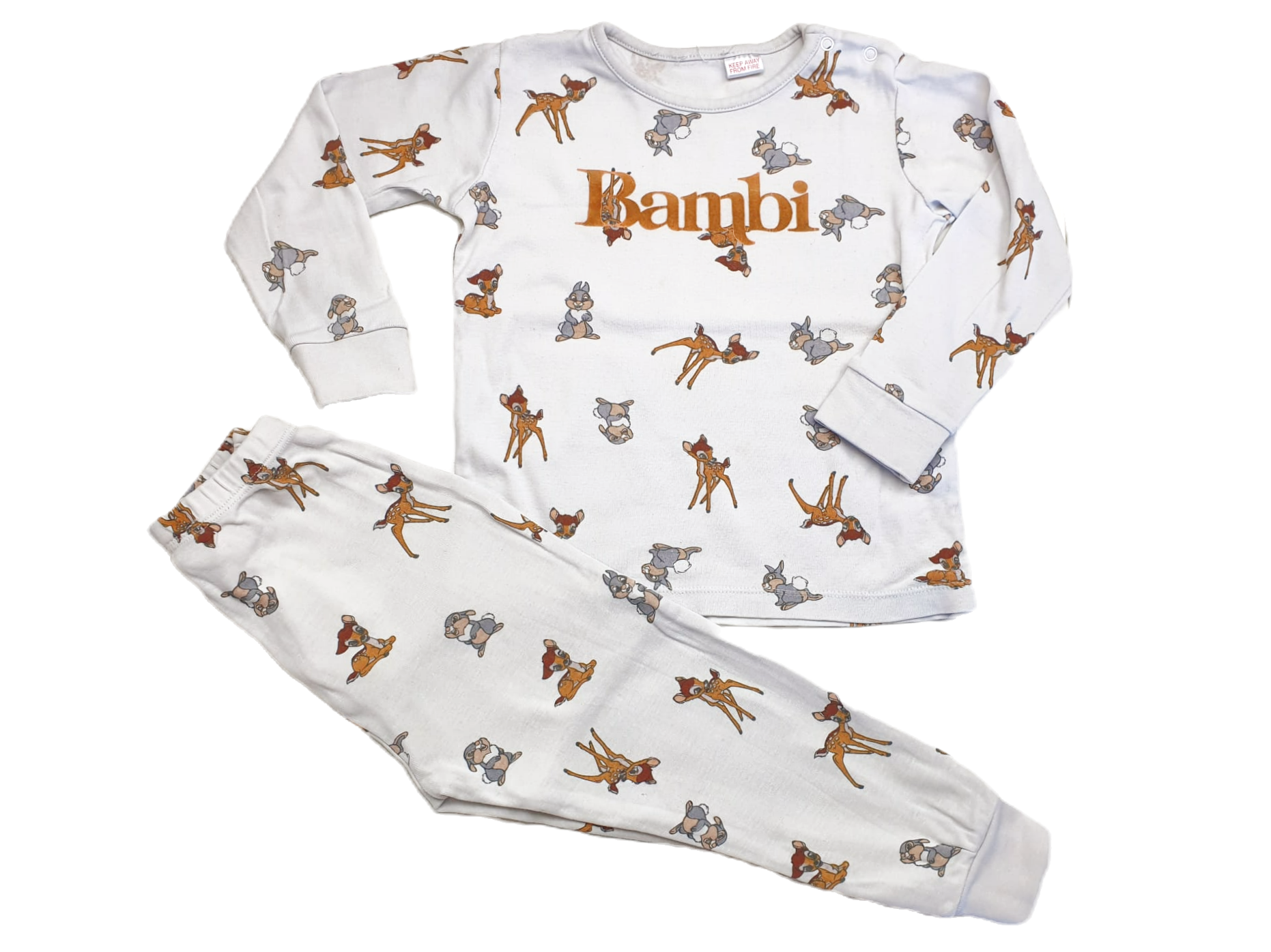 Witte Pyjama 'Bambi' | Zara | Labelmaat 98