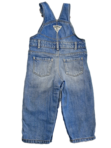 Jeans Tuinbroek/Salopette 'vlinders' Oshkosh Labelmaat 12 mnd