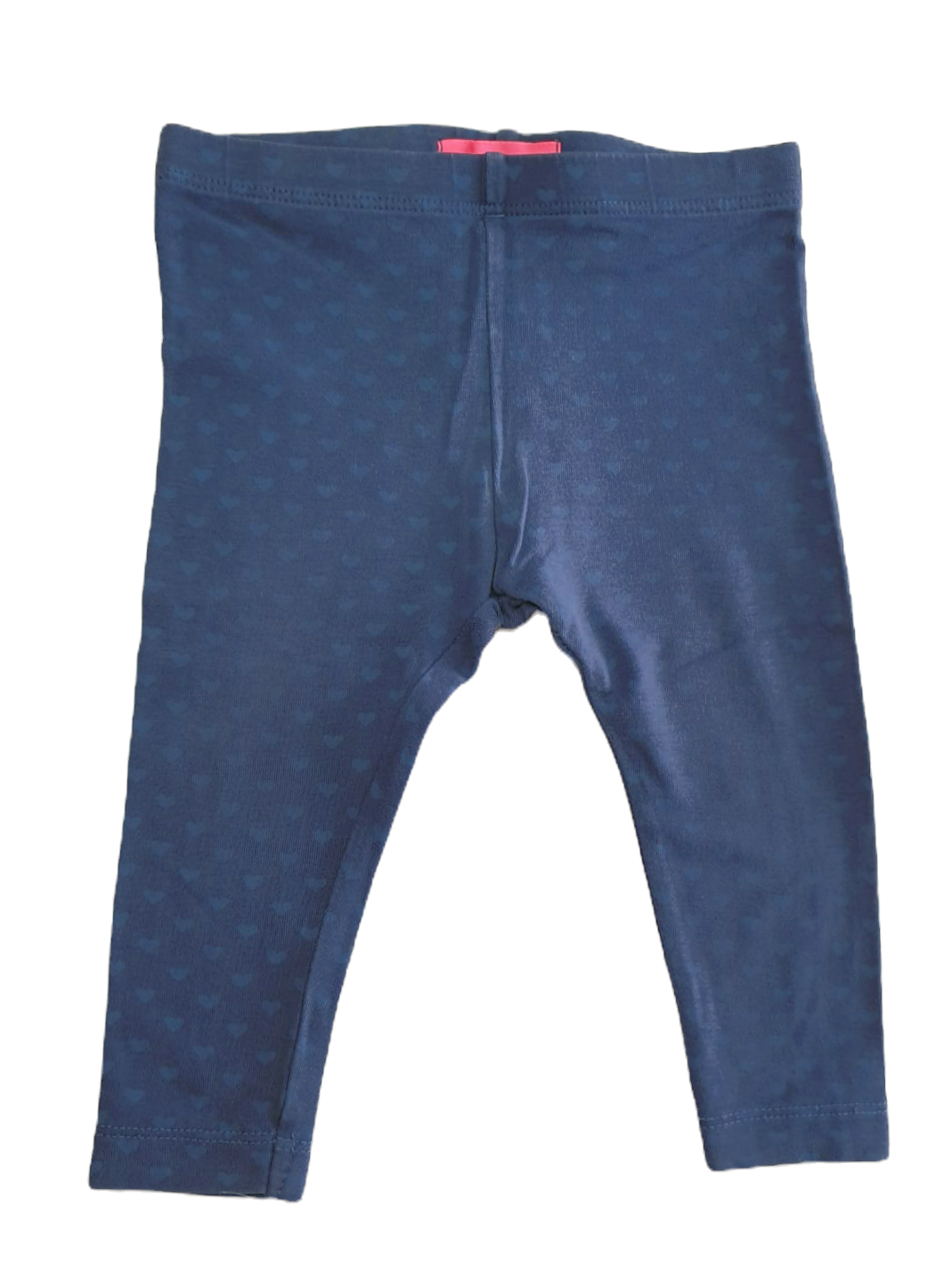 Jeansblauwe Legging 'hartjes' | Hema | Maat 68