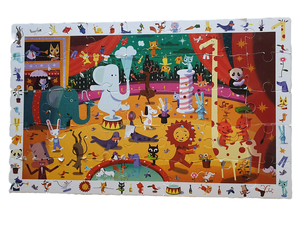 Thumbnail: Puzzel 35 stukjes 'Circus' | Obeservation | Djeco