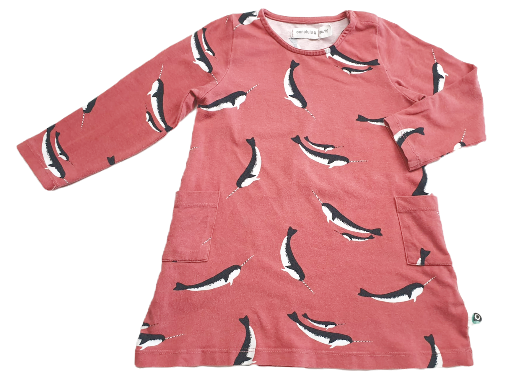Framboosroze Sweatjurkje | Onnolulu | Maat 86/92