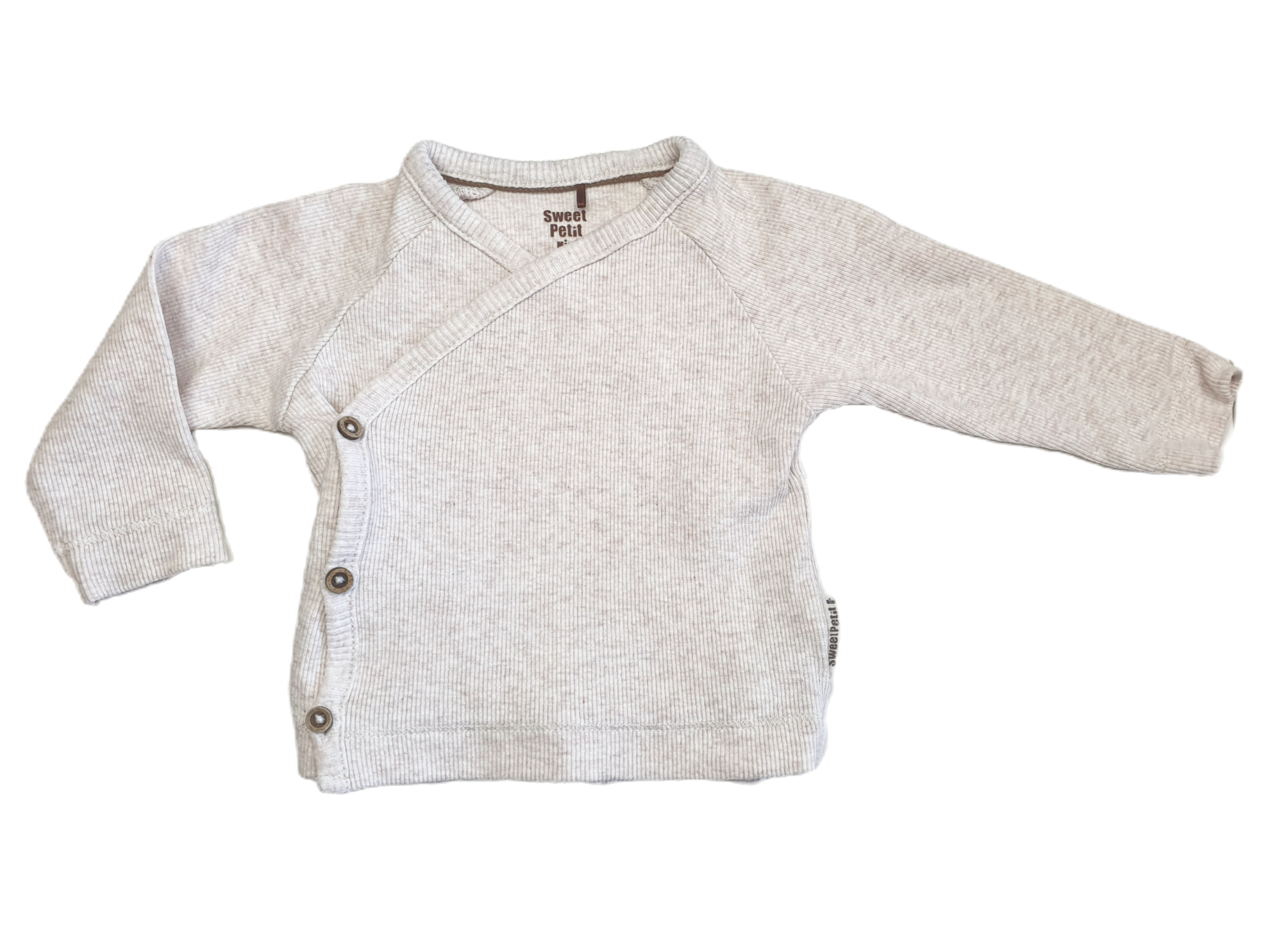 Crème Overslag Shirt/Vestje | Sweet Petit | Maat 50