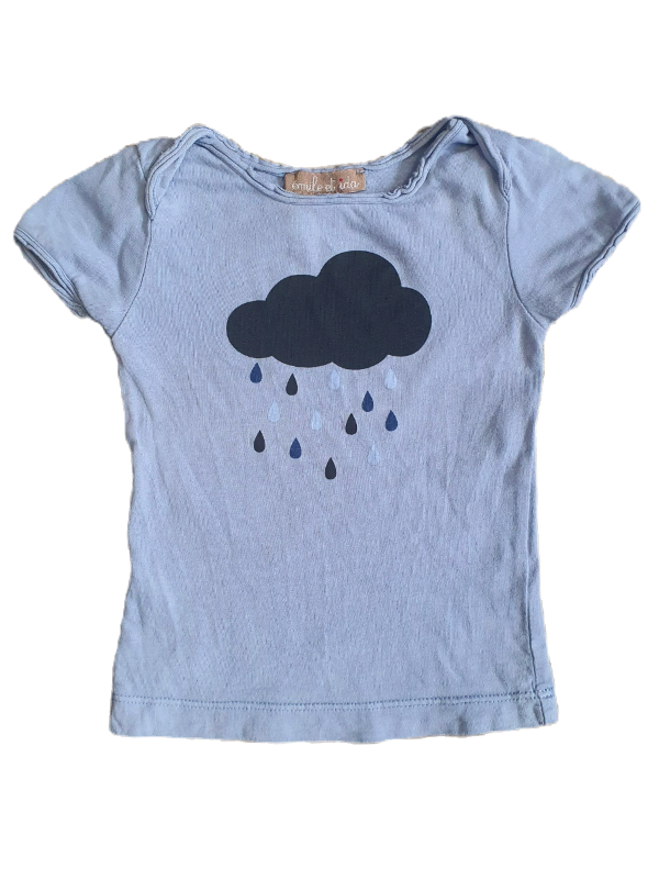 Blauw Tshirtje | Emile&Ida | Maat 56/62 (3mnd)