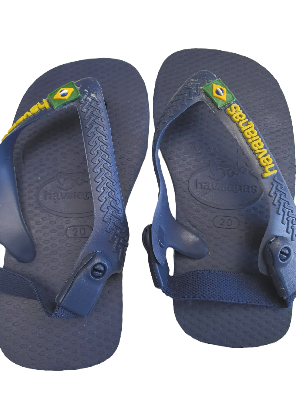 Thumbnail: Donkerblauwe Baby Slippers | Havaianas | Maat 21