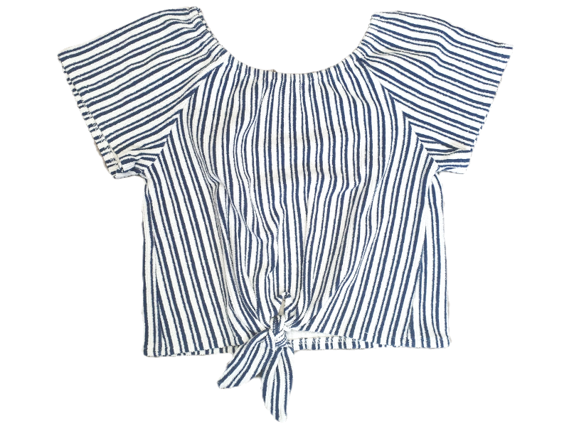 Blauw/Witte Crop Top | Zara | Labelmaat 116