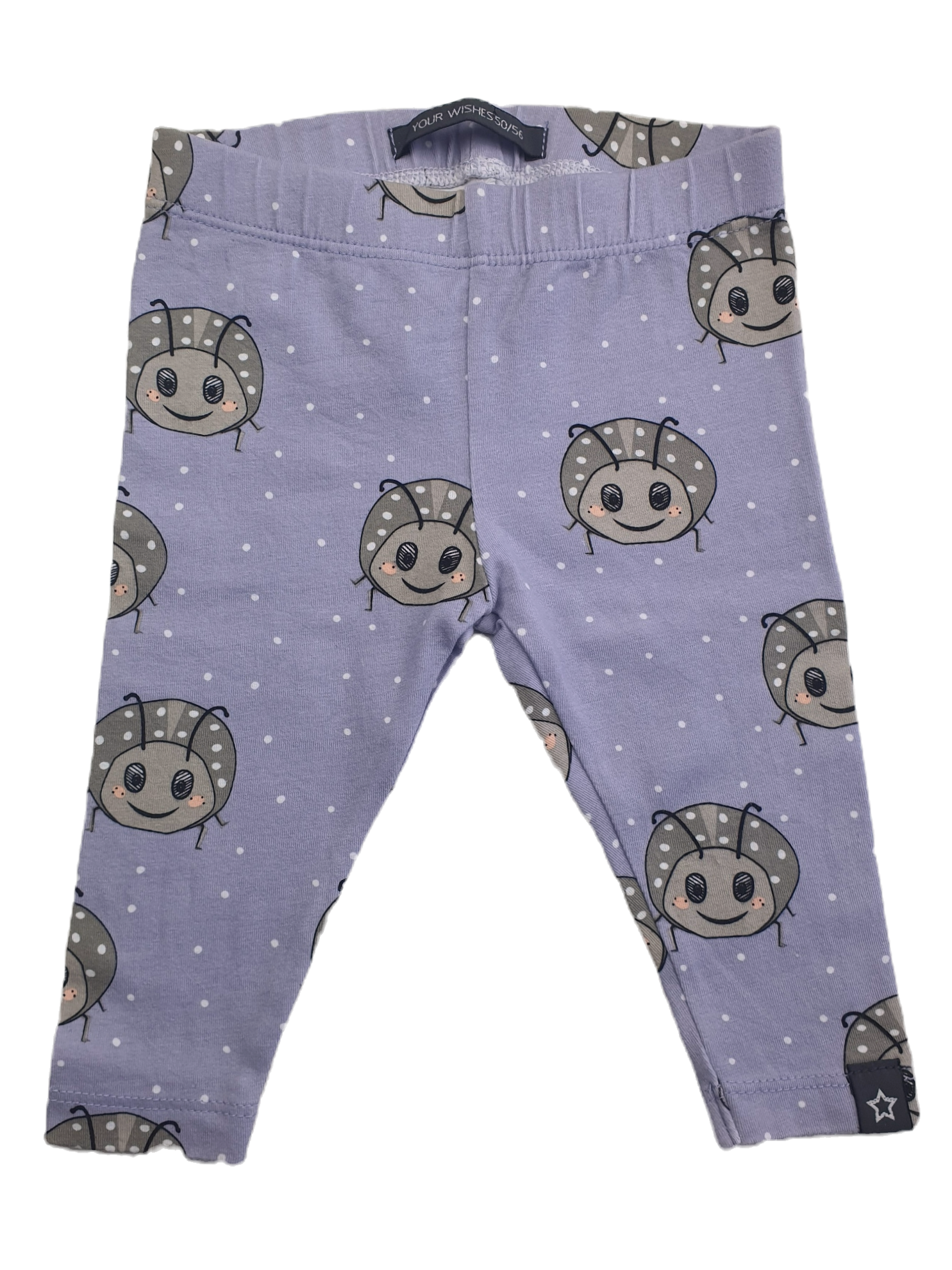 Paarse Legging/Broekje | Your Wishes | Labelmaat 50/56