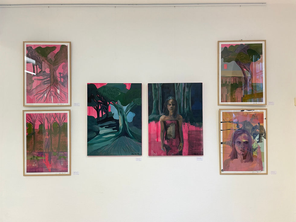 One of the walls where my work was displayed