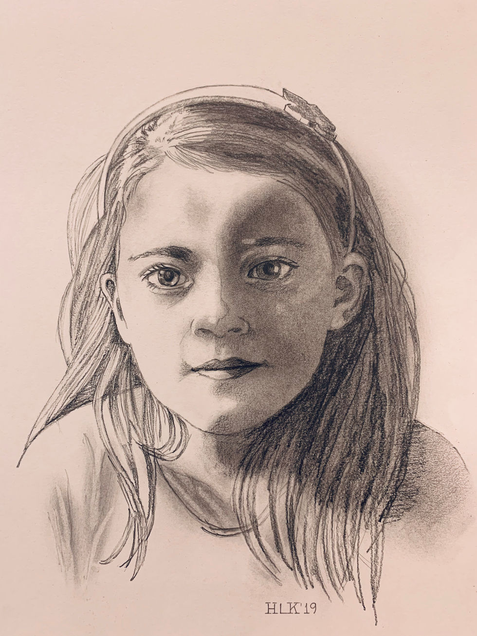 pencil and charcoal on paper
