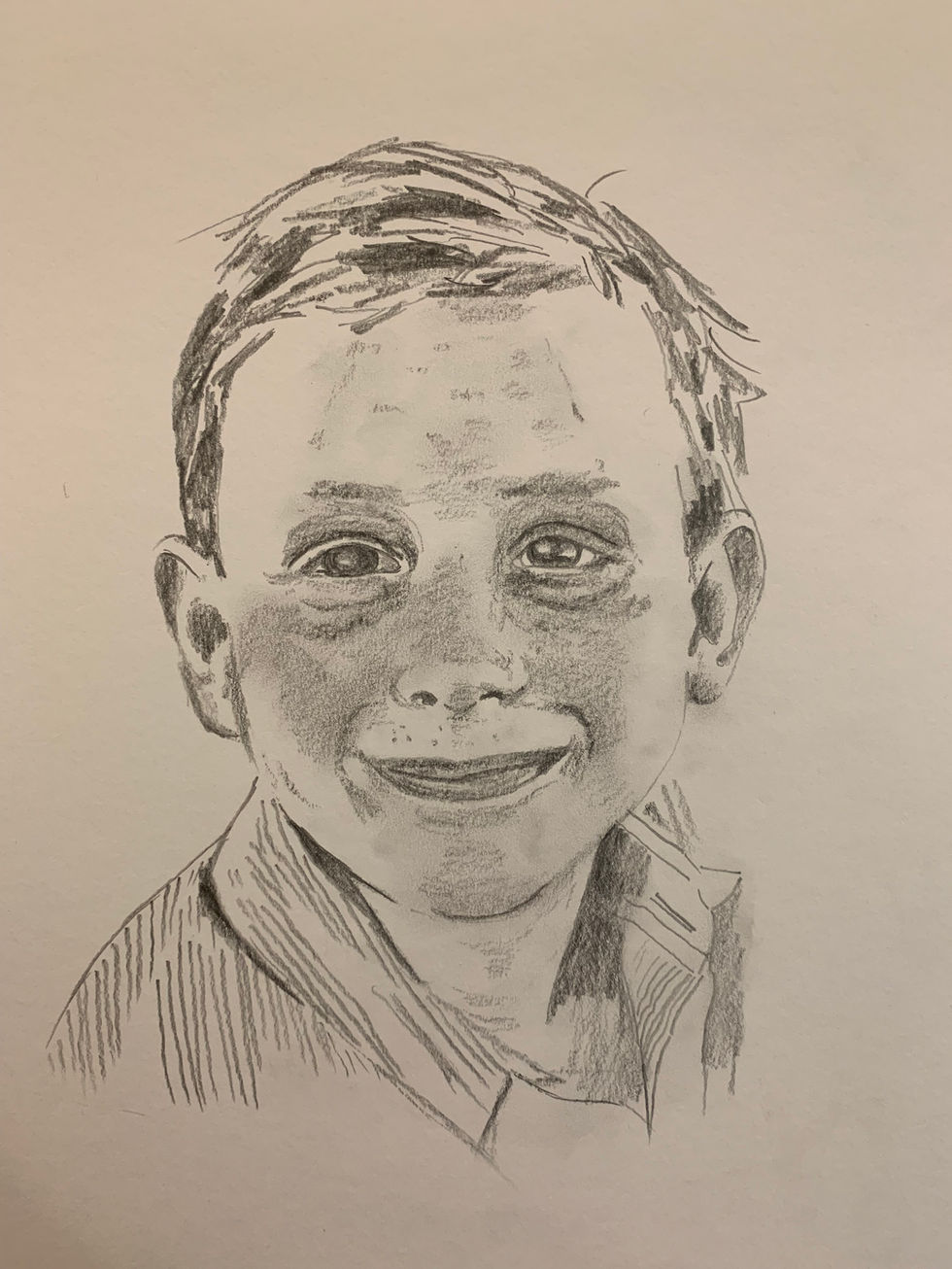 pencil and charcoal on paper
