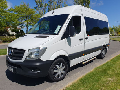 11 seat Mercedes Sprinter and chauffeur local driver