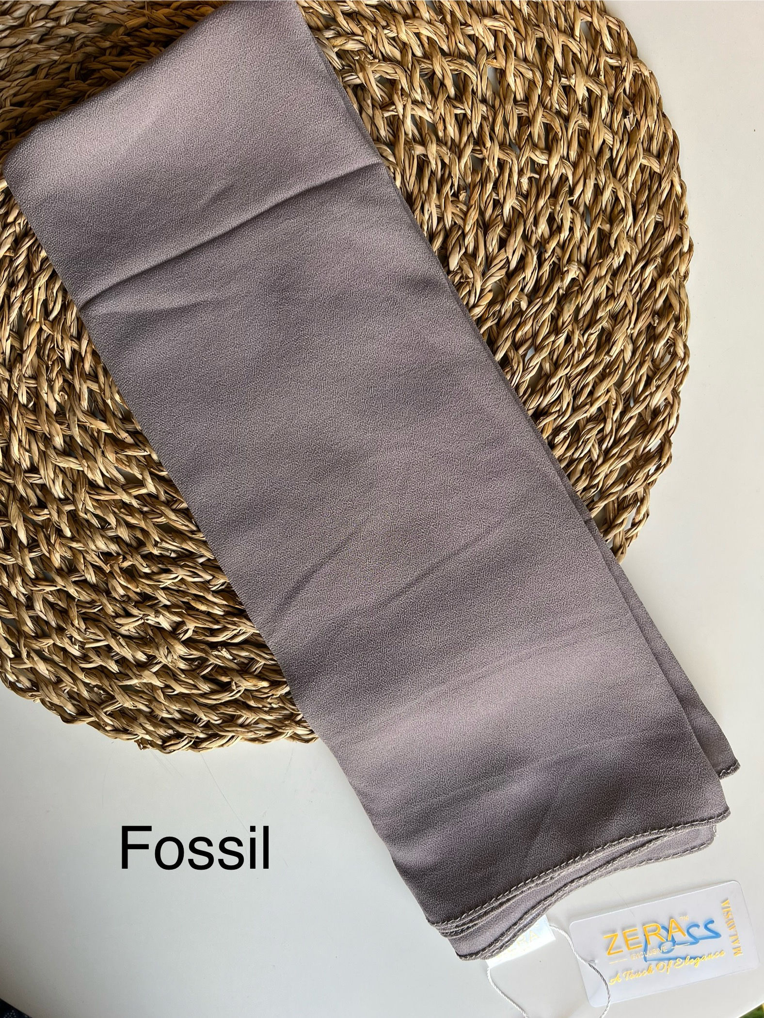 ZERA Malaysian Heavy Chiffon Hijab Fossil