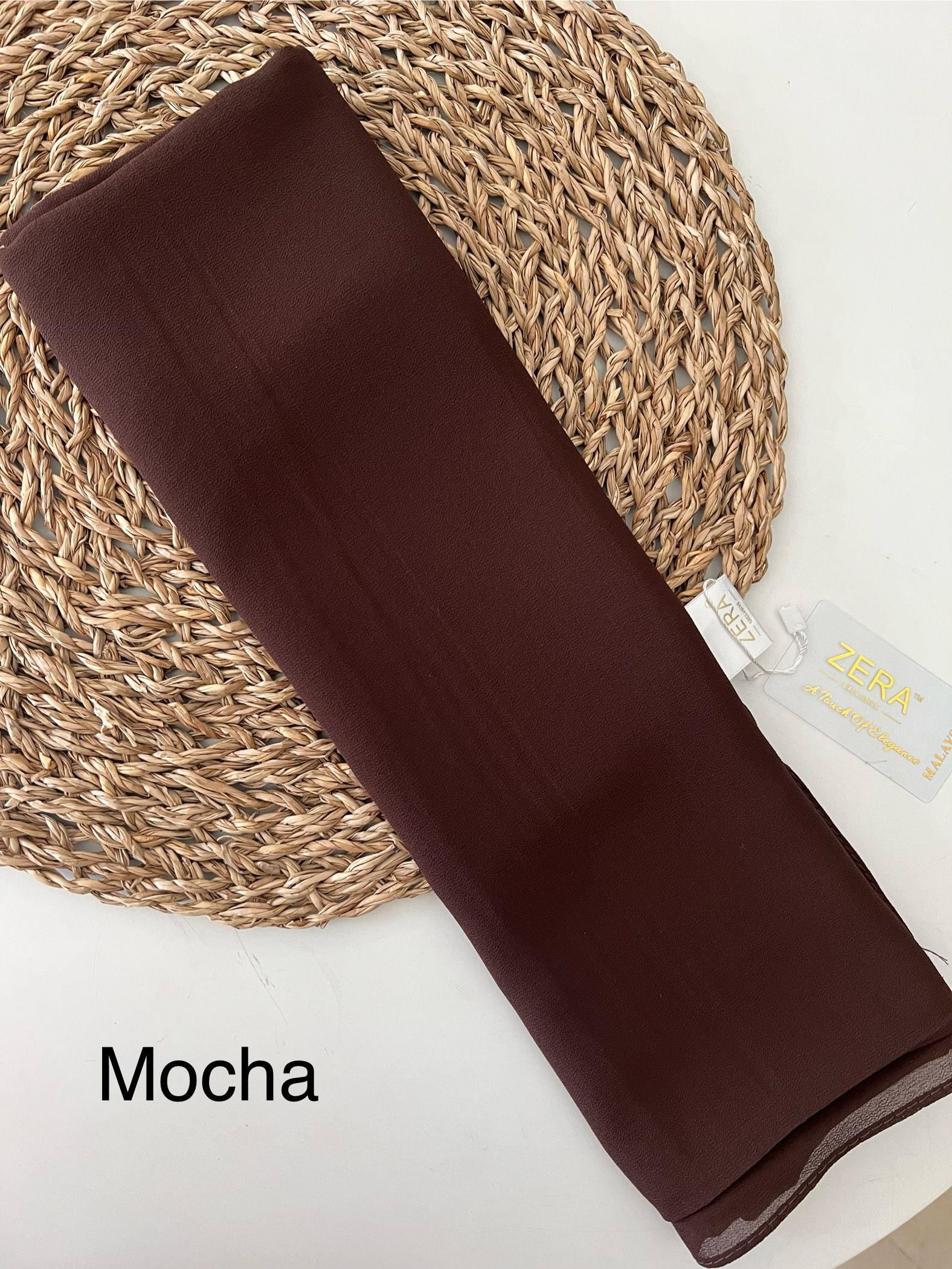 ZERA Malaysian Heavy Chiffon Hijab Mocha