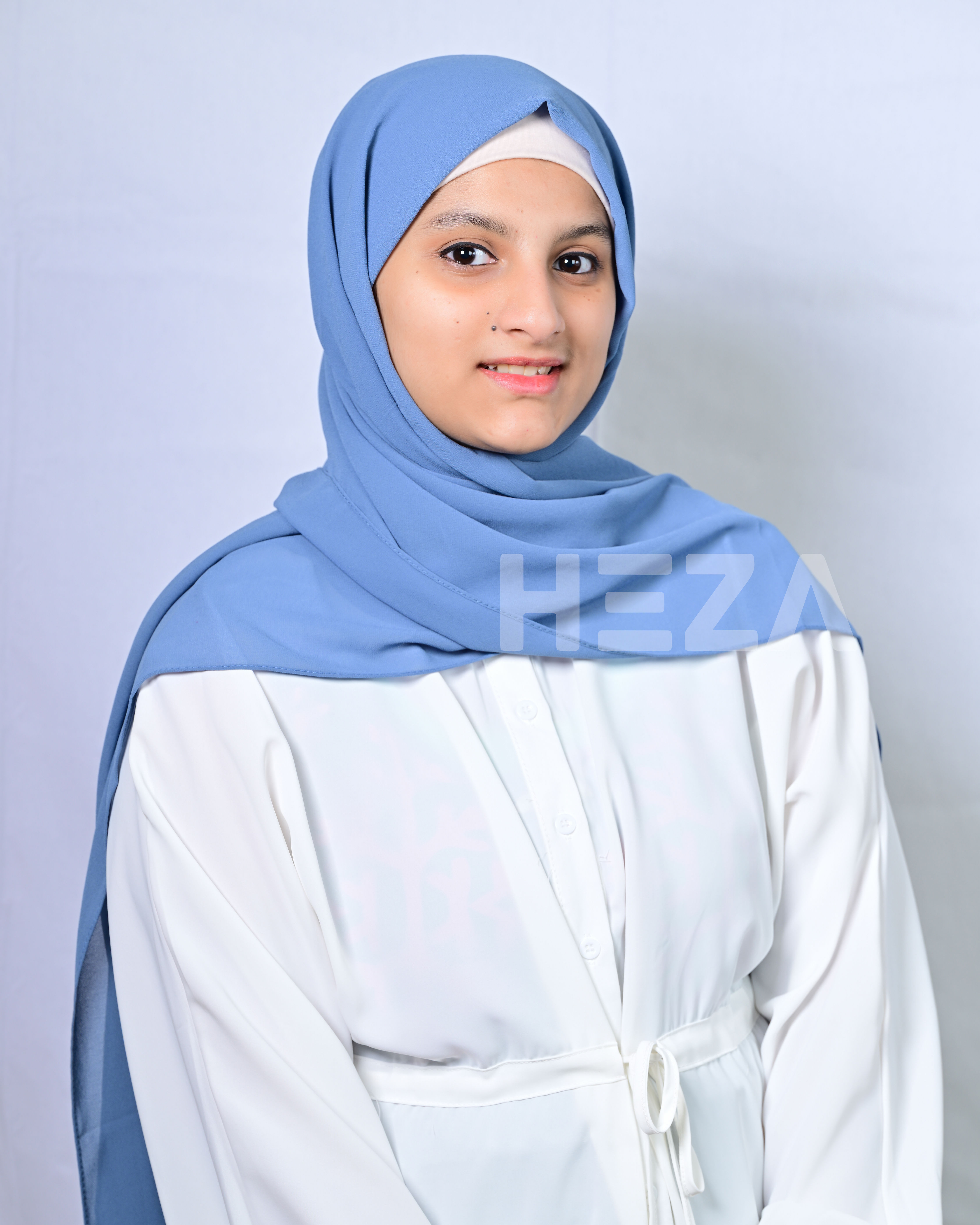 HEZA Malaysian Heavy Chiffon Hijab Jean Blue