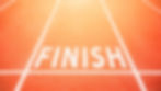 Laufbahn mit dem Wort Finish darauf