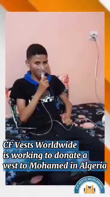 CF Vests Worldwide Facebook Memory – July 12, 2023 - Working to donate a Hill Rom Cystic Fibrosis vest to Mohamed in Algeria