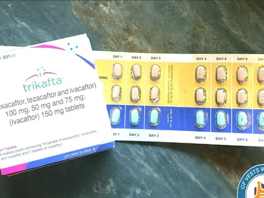 Facebook Memory – March 10, 2023
‎
‎A trusted contact of CF Vests Worldwide is inquiring whether anyone might have Trikafta to donate.  Please message Rod Spadinger if you can help.