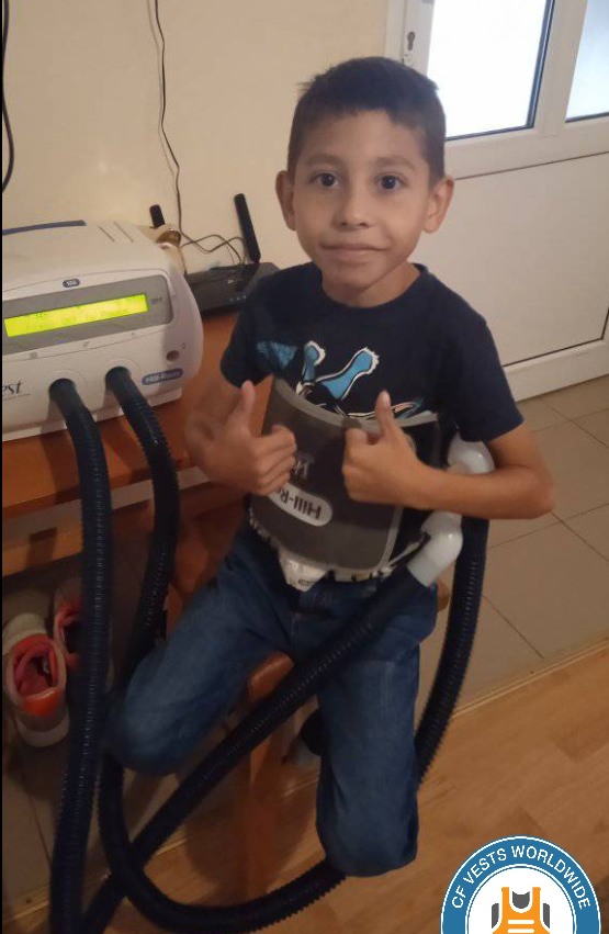 Facebook Memory – November 20, 2023 Nicu is the latest person in #Romania to receive a Baxter International Baker Hill Cystic Fibrosis vest from CF Vests Worldwide.