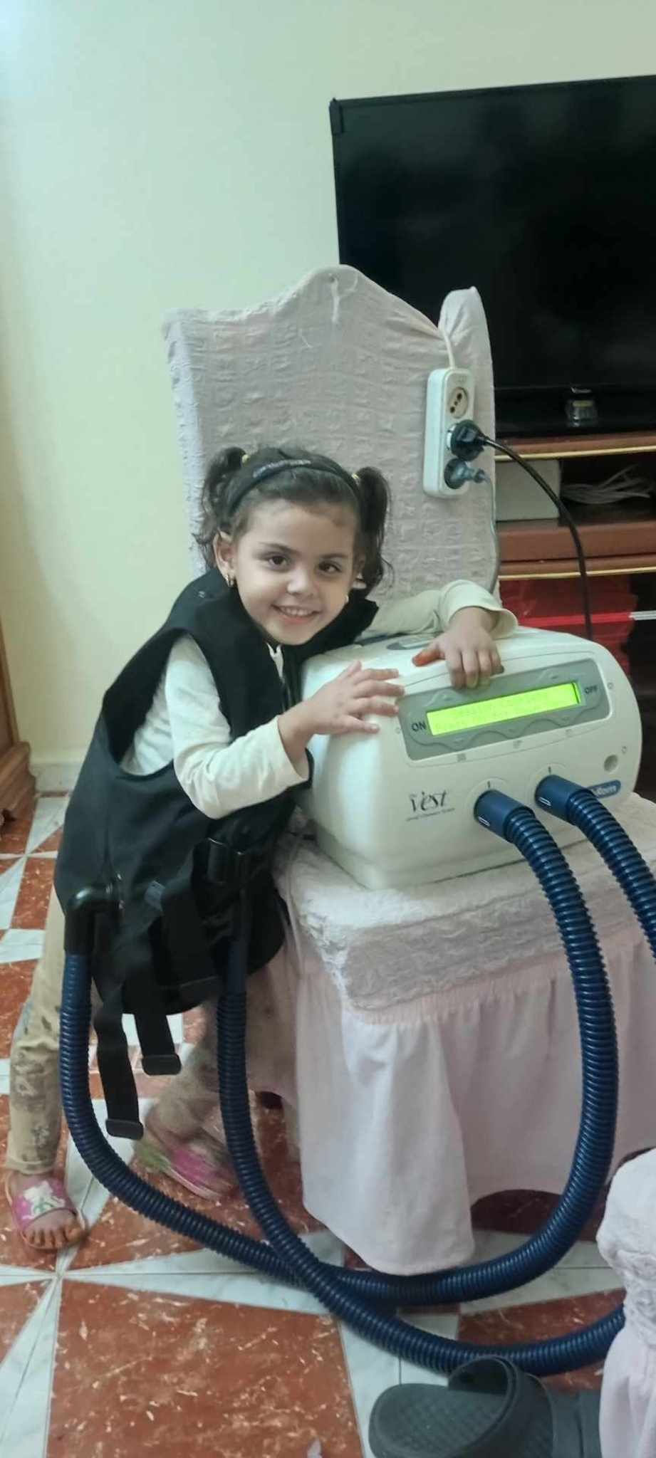 Facebook Memory – November 1, 2024 CF Vests Worldwide donated a Baxter International Hill Rom Cystic Fibrosis to Aline in #OuElBouaghi Province, #Algeria.