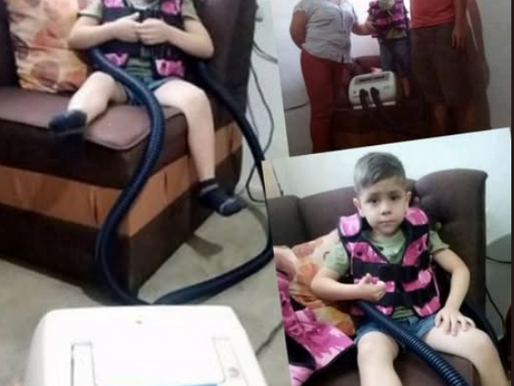 Facebook Memory – 30 de enero de 2022 Gracias a su apoyo, CF Vests Worldwide donó un chaleco de fibrosis quística Hill Rom Cystic Fibrosis vest de Baxter International a Honduras para este joven.