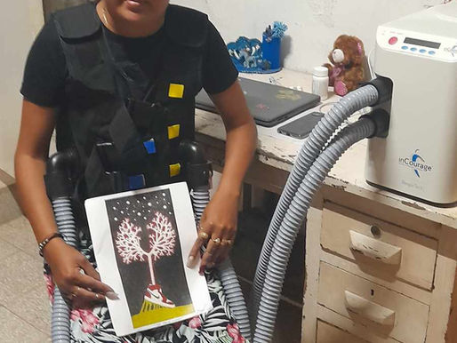 “Significa mucho, ya que con este chaleco podría eliminar en gran medida las secreciones pulmonares y estaría mejorando mi calidad de vida”. #cfvests