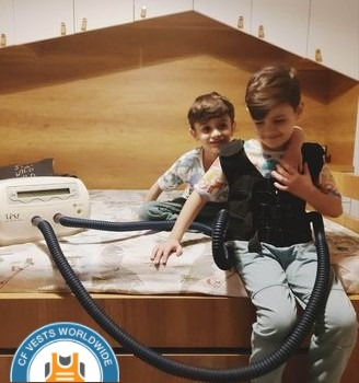 Facebook Memory – March 2, 2023 ‎‎CF Vests Worldwide was thrilled to donating a Baxter International Hill Rom Cystic Fibrosis vest to Filip and Vladimir, twins with CF living in Timisoara, Romania.