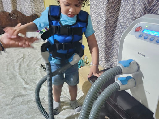 Facebook Memory – January 13, 2025‎‎ CF Vests Worldwide donated a Philips RespirTech Cystic Fibrosis vest to Thiago in Belize.