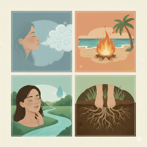 כלים לוויסות והרגעת מערכת העצבים-תרגיל ארבעת היסודות (א-אמא)