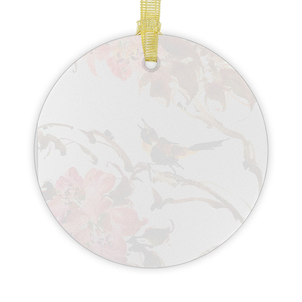 Thumbnail: Azaleal and Bird- Glass Ornaments