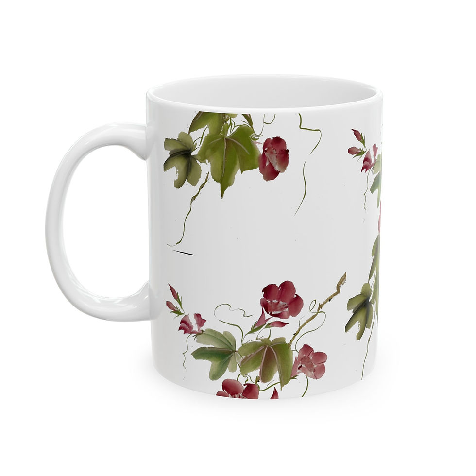 Thumbnail: Ceramic Mug, (11oz, 15oz)- Morning Glories