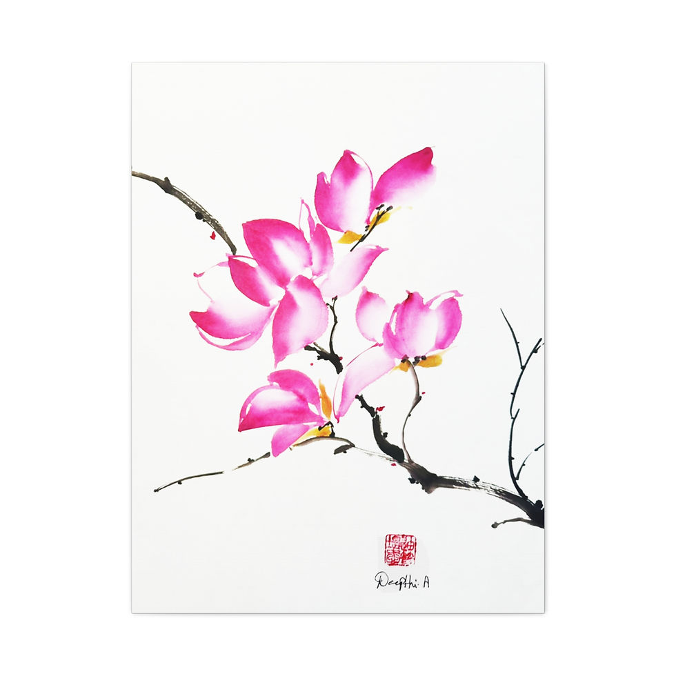 Thumbnail: Matte Canvas, Stretched, 1.25"- Magnolias