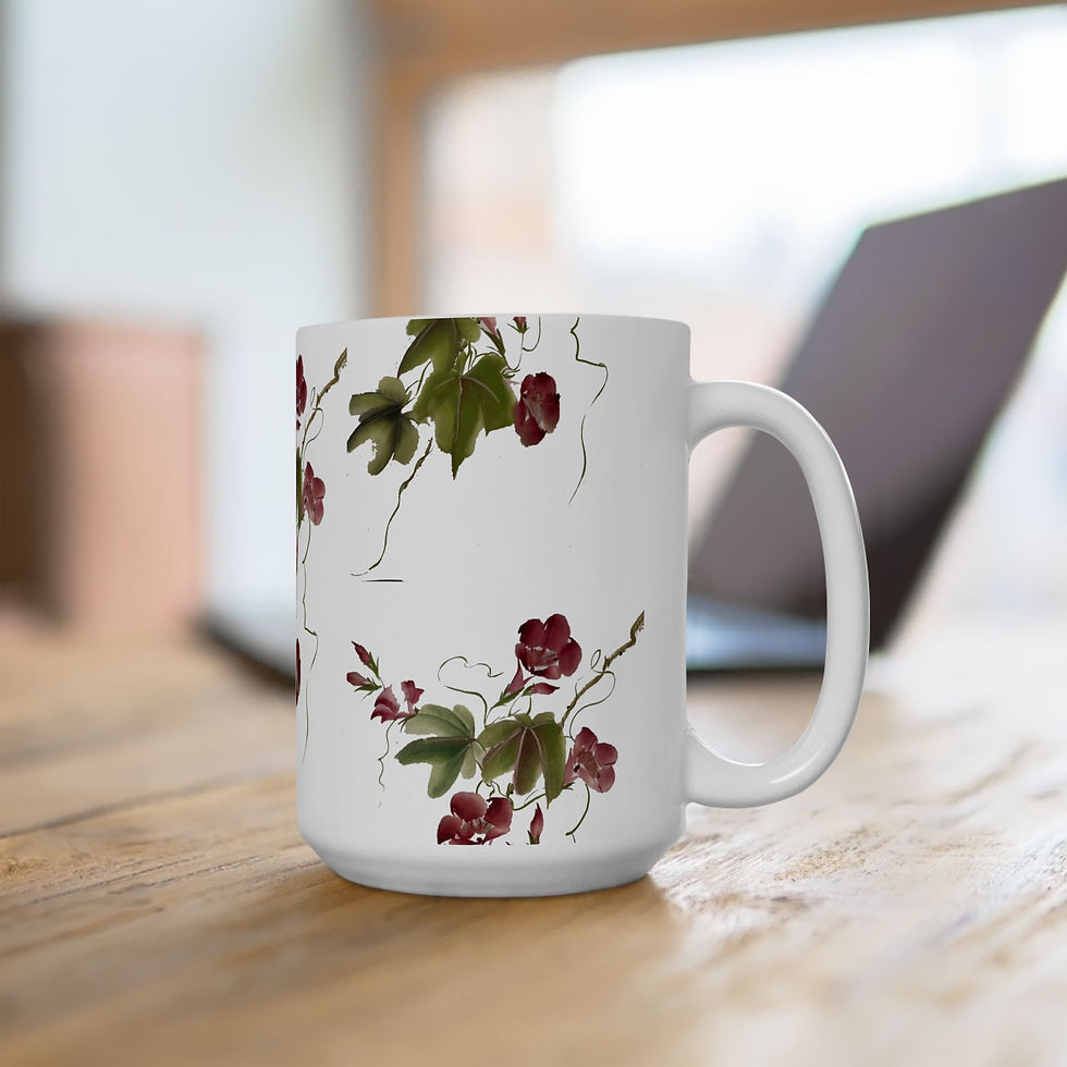 Thumbnail: Ceramic Mug, (11oz, 15oz)- Morning Glories