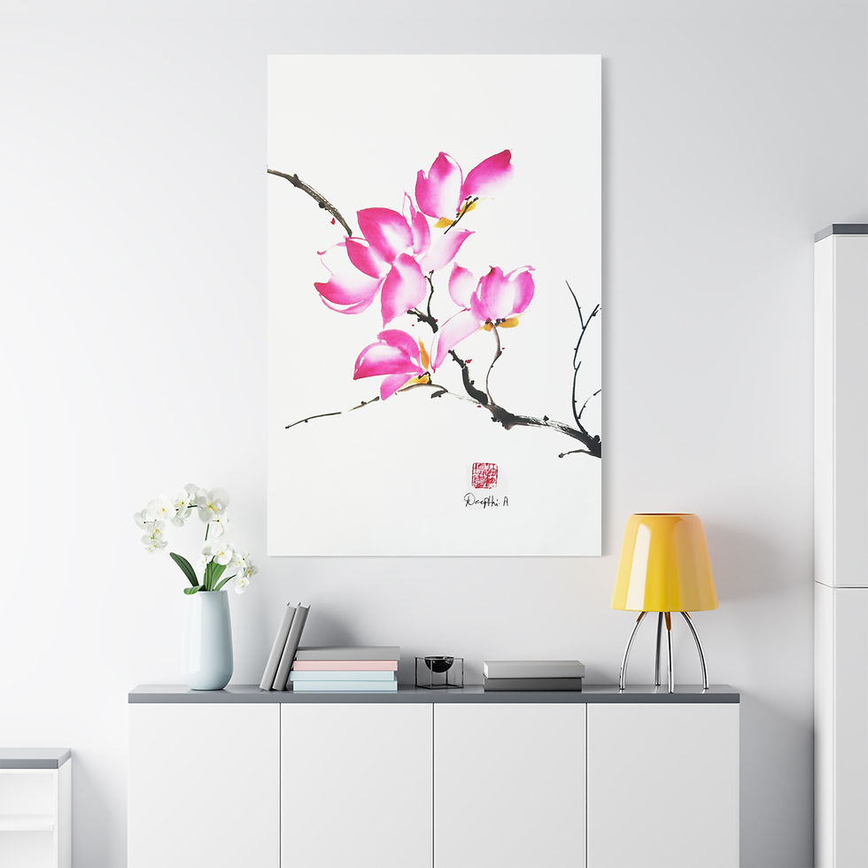 Thumbnail: Matte Canvas, Stretched, 1.25"- Magnolias