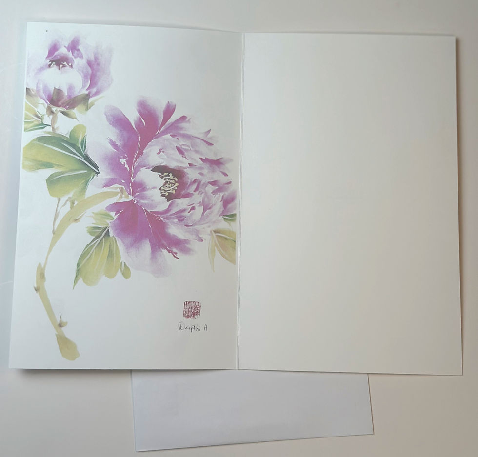 Thumbnail: Blush Blossoms card-Set of 4 Cards