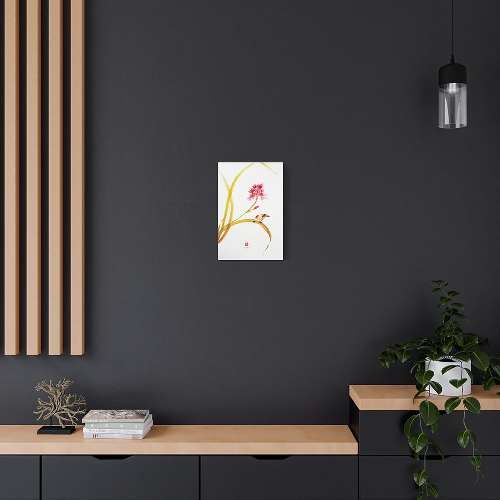 Thumbnail: Matte Canvas, Stretched, 1.25"- Iris and Bird