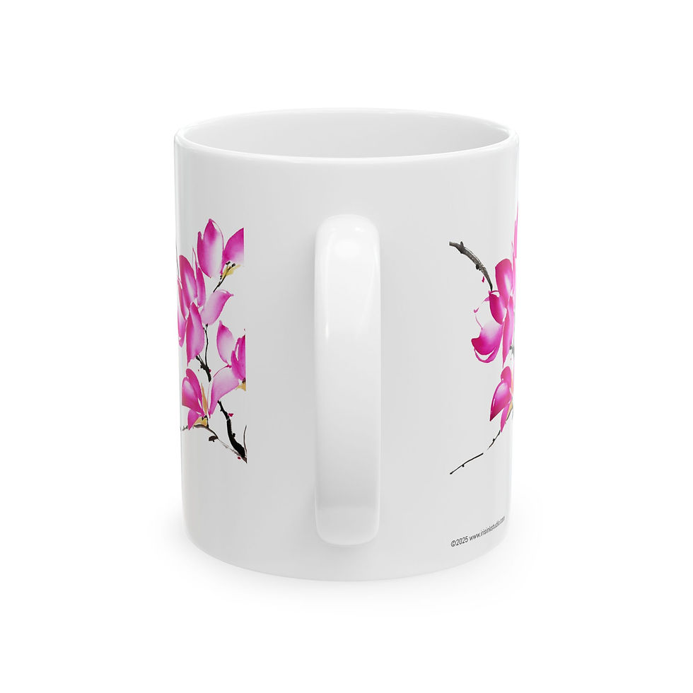 Thumbnail: Magnolia- Fine Art Ceramic Mug, (11oz,15oz)