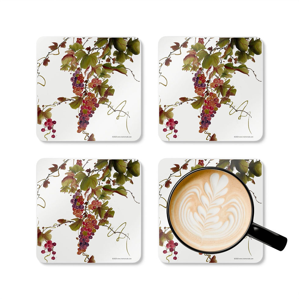 Thumbnail: Grapes- Corkwood Coaster Set