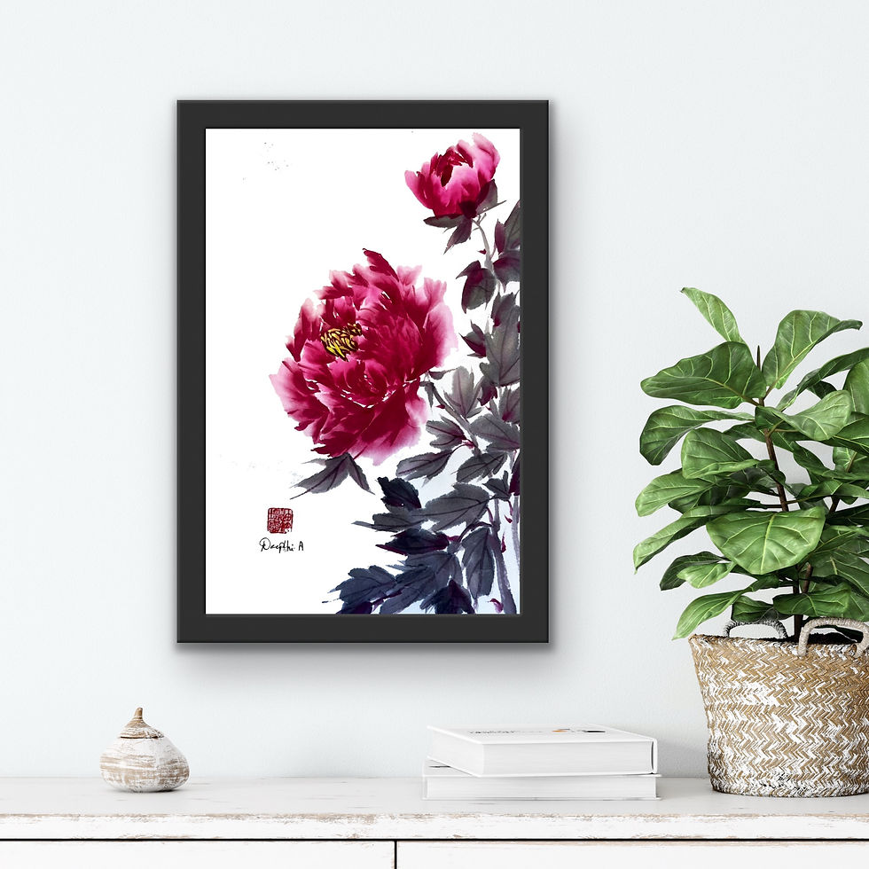 Thumbnail: Velvet Red Blossoms - Fine Art Print